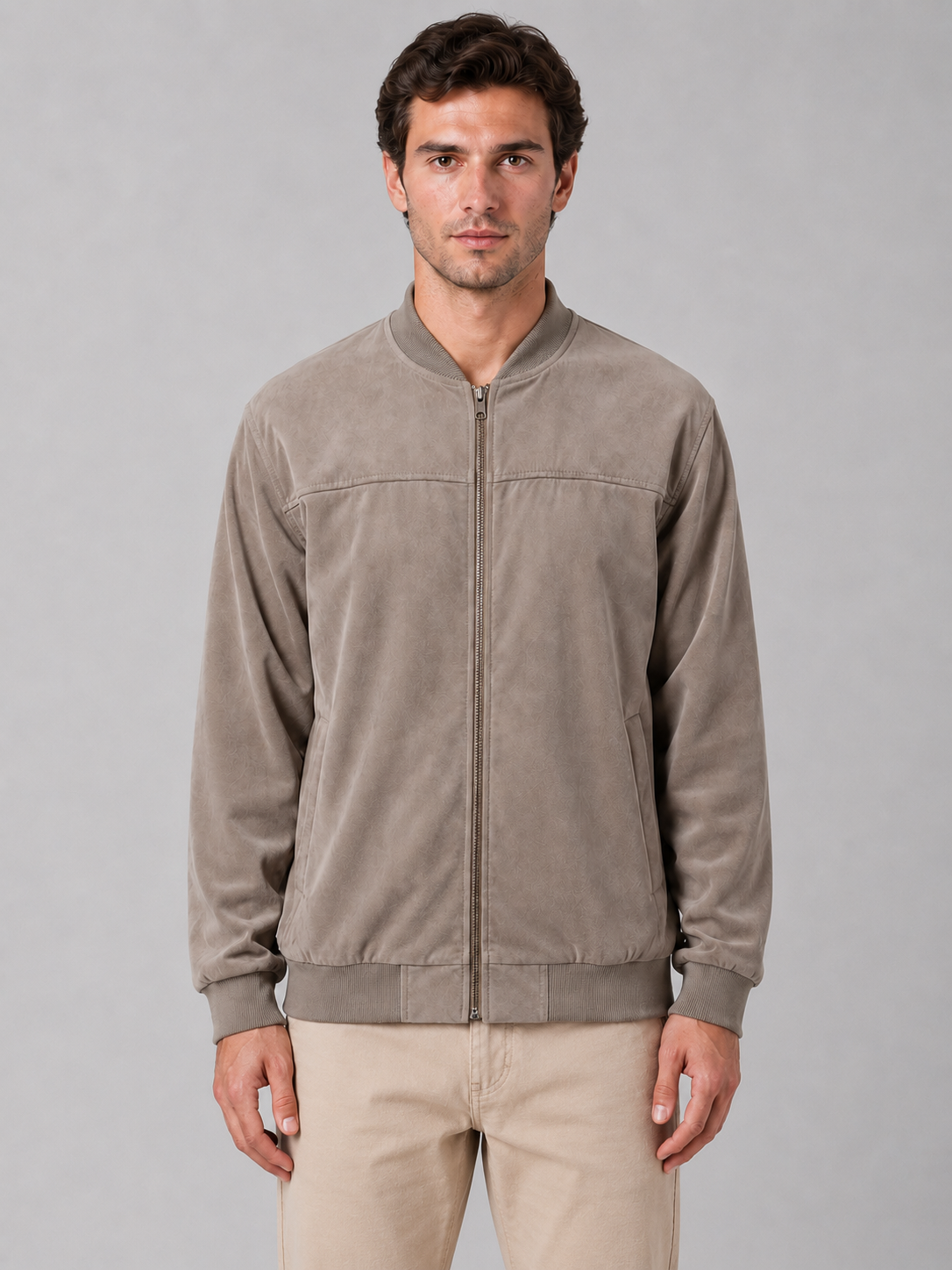 Men's Bomber Jacket - Zip Up Regular Fit