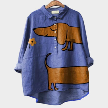 Kinslee | Casual Oversized Shirt with Stylish Animal Print Design