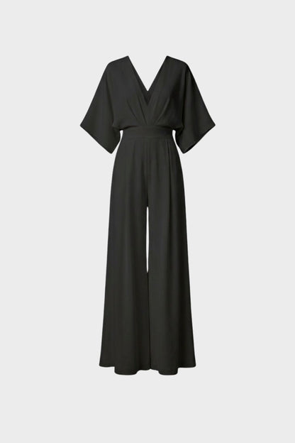 Women's Wide Leg Jumpsuit - Sleeveless Square Neck Romper