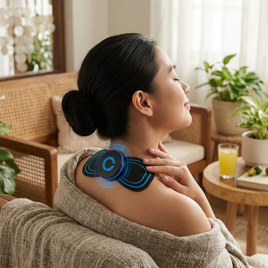 EMS Neck Massager Pad – Electric Pulse Massager for Home & Office