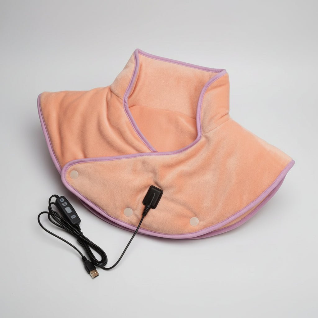 Neck & Shoulder Heating Pad | 3 Heat Levels, Vibration Massage, Carbon Fiber Heat & Auto Shutoff
