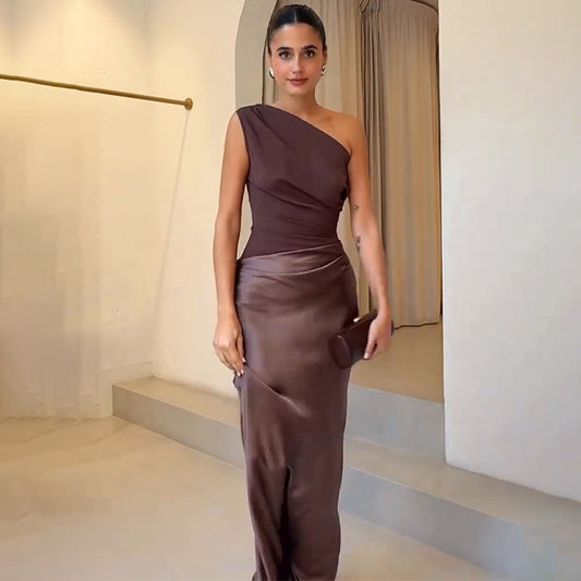 Tavoryn | One-Shoulder Evening Dress Women Formal Style