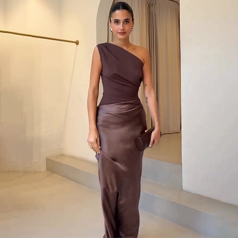 Tavoryn | One-Shoulder Evening Dress Women Formal Style