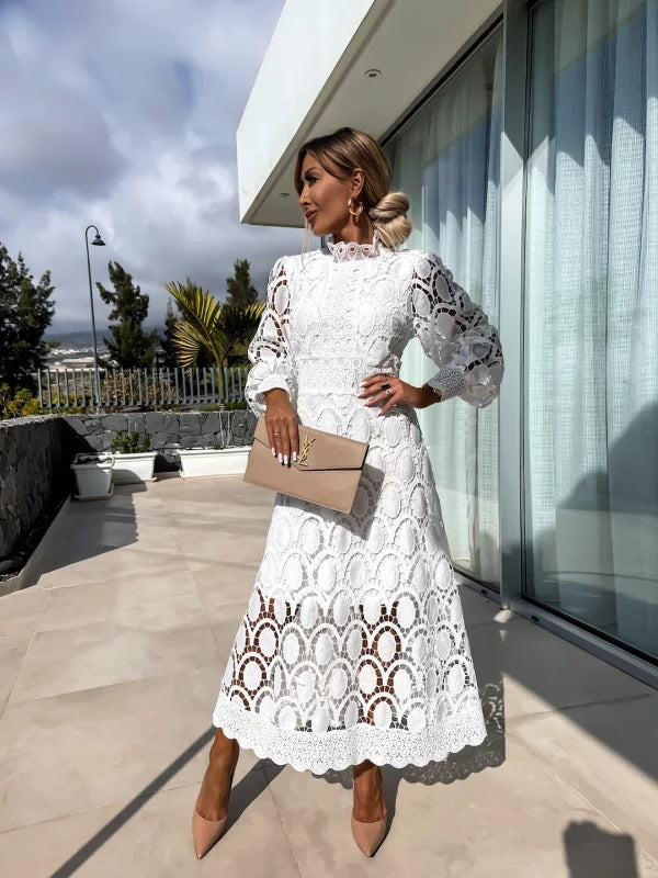 Women's Lace Bodycon Dress - Elegant Fitted Party Dress