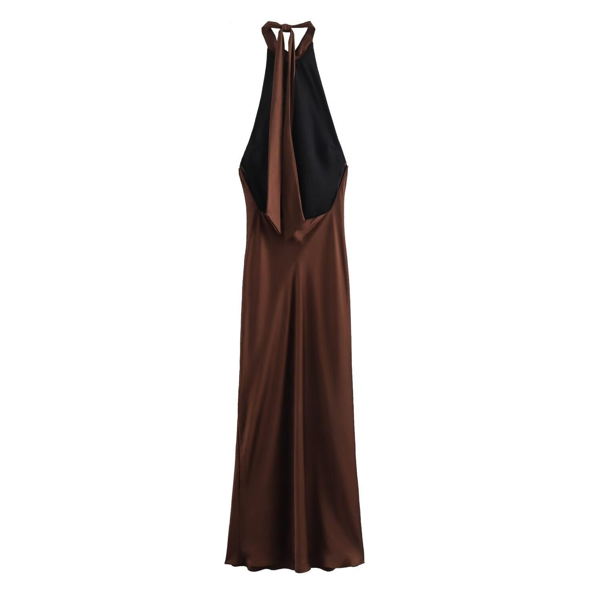 Della | Elegant Sleeveless Backless Wedding Guest Dress with Halter Neck Design