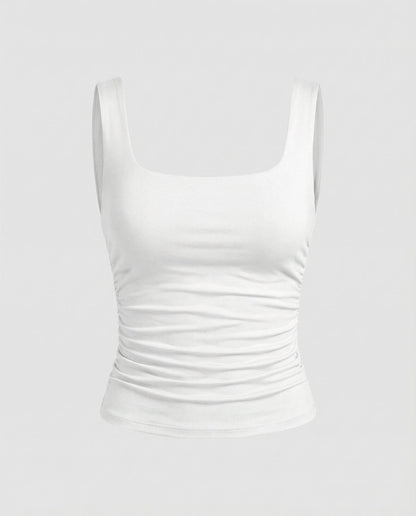 Kaelinna | Square Neck Casual Top Women Summer Style