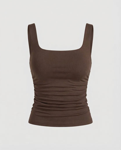 Kaelinna | Square Neck Casual Top Women Summer Style