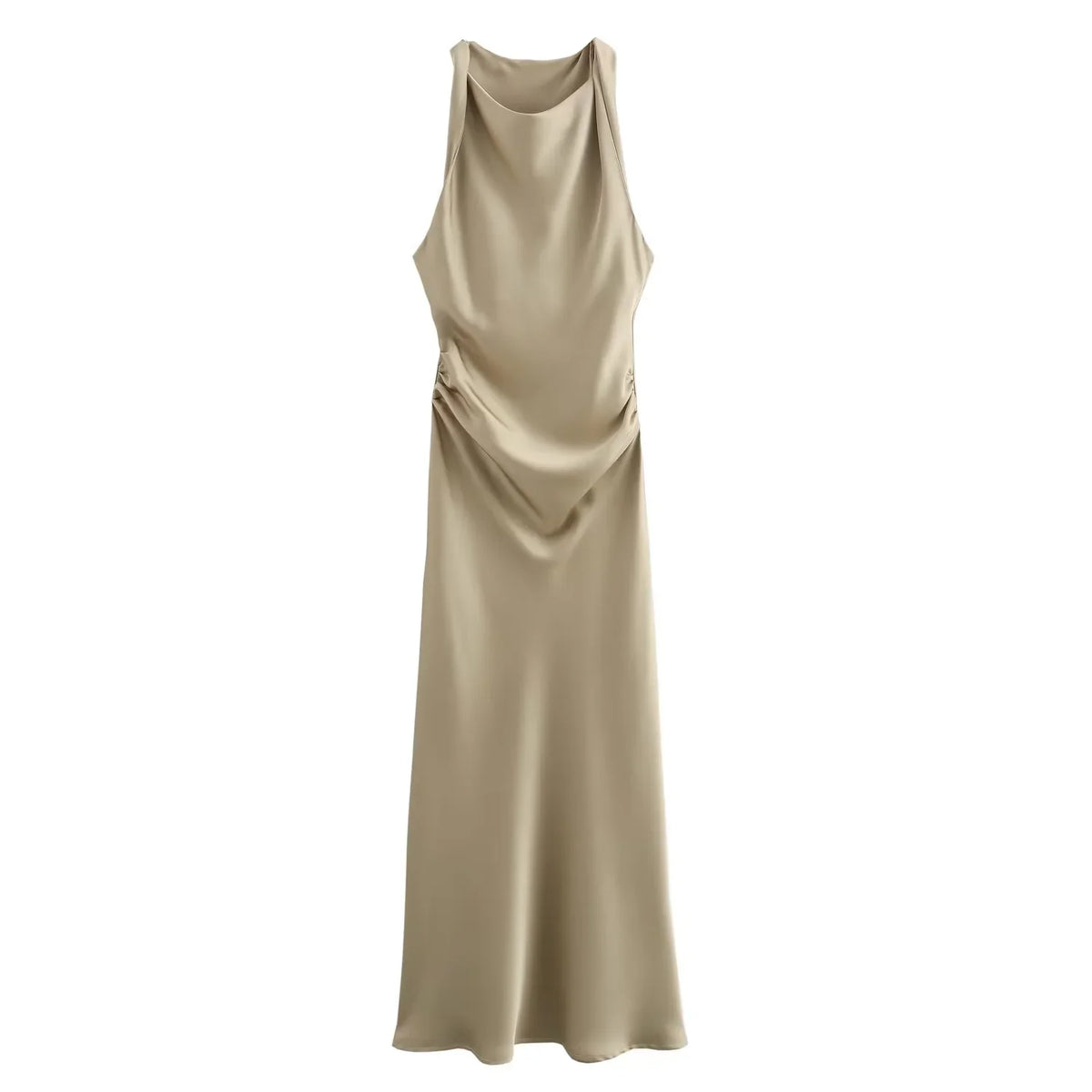 Clover | Statement Figure-Enhancing Wedding Guest Dress with Cowl Neckline