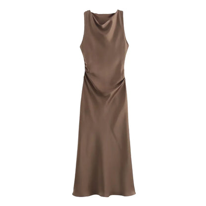 Clover | Statement Figure-Enhancing Wedding Guest Dress with Cowl Neckline