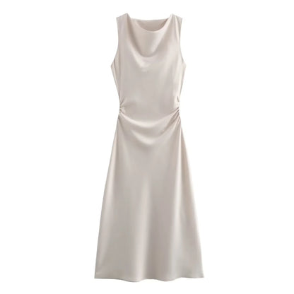 Clover | Statement Figure-Enhancing Wedding Guest Dress with Cowl Neckline