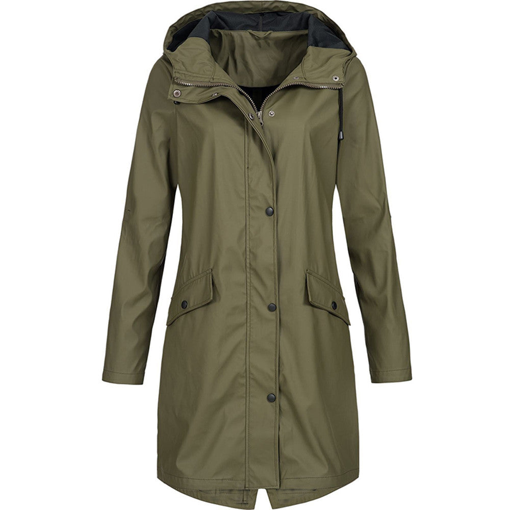 Women's Long Hooded Jacket - Winter Outerwear Coat