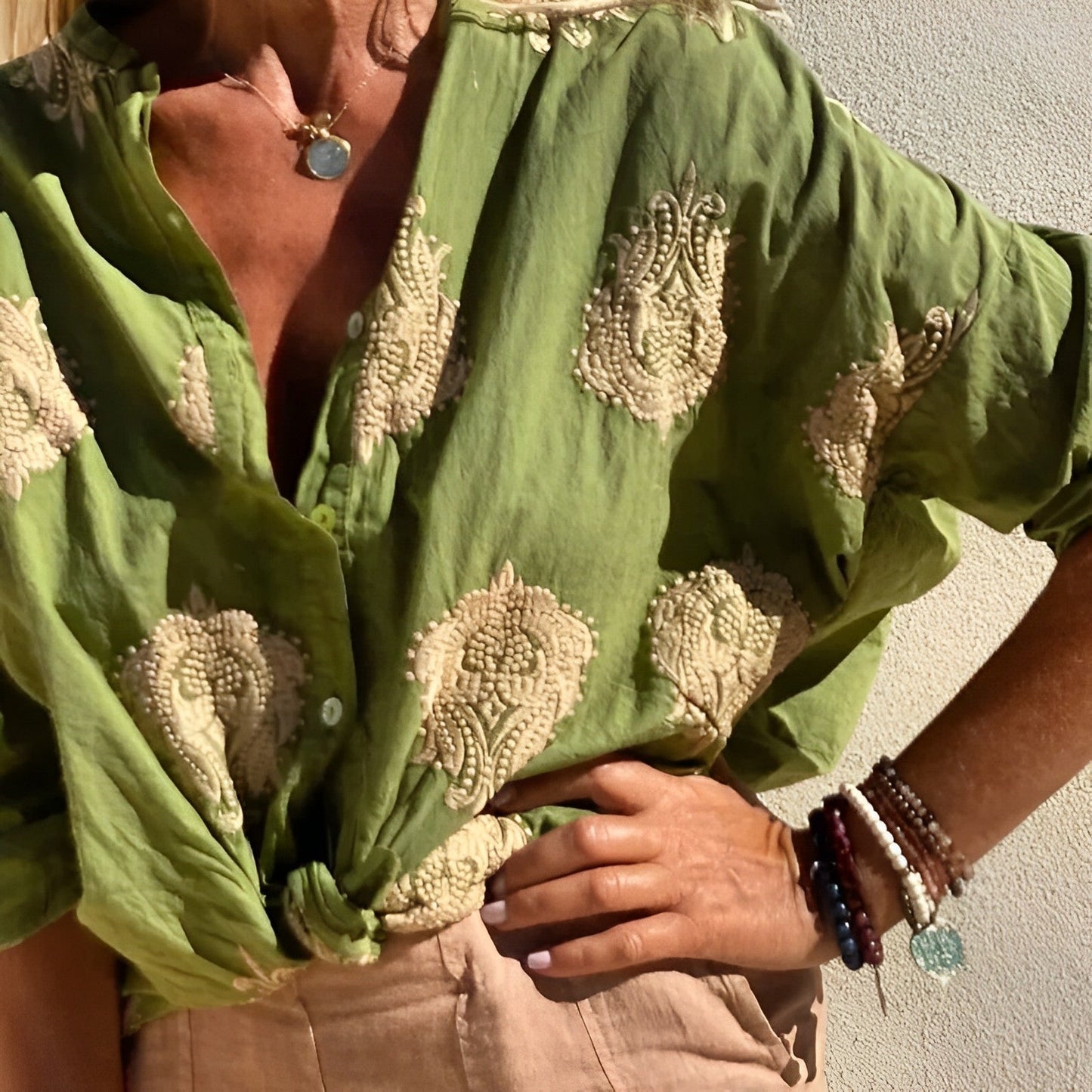 Marivelle | Women's Bohemian Summer Blouse with Relaxed Fit Design