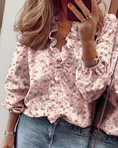 Shayla | Casual Summer Blouse with Elegant Ruffle Detail Everyday Style