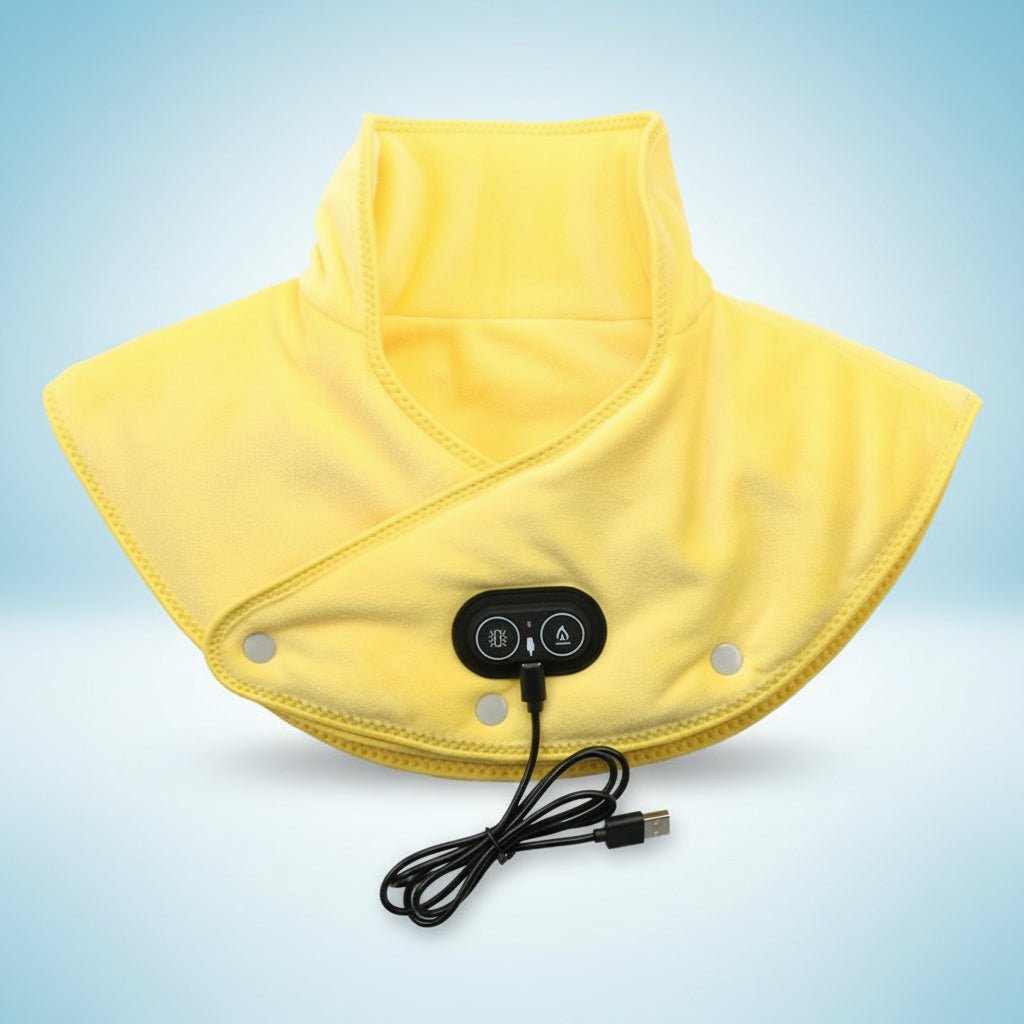 Neck & Shoulder Heating Pad | 3 Heat Levels, Vibration Massage, Carbon Fiber Heat & Auto Shutoff