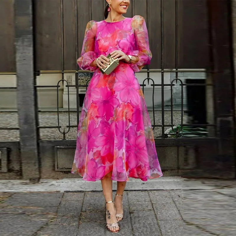 Cazrinna | Formal Floral Midi Dress