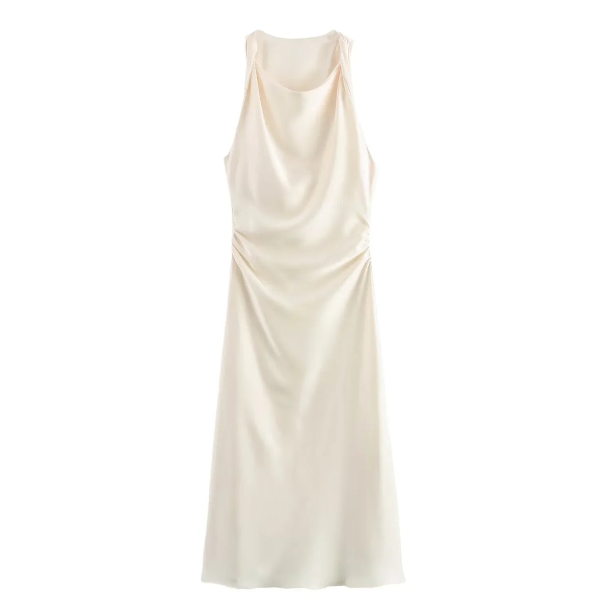 Clover | Statement Figure-Enhancing Wedding Guest Dress with Cowl Neckline