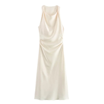 Clover | Statement Figure-Enhancing Wedding Guest Dress with Cowl Neckline