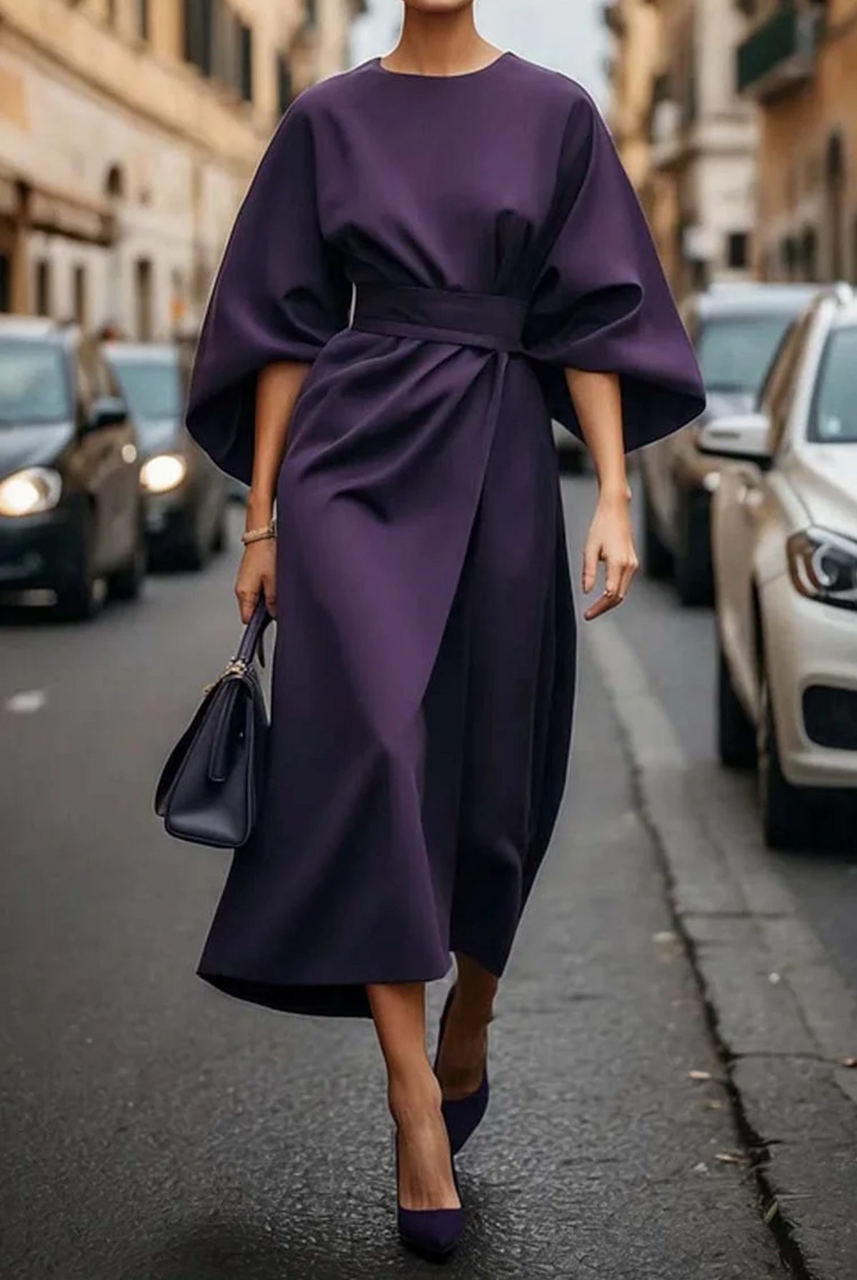 Vayra | Women Lantern Sleeve Dress with Flowing Elegant Style