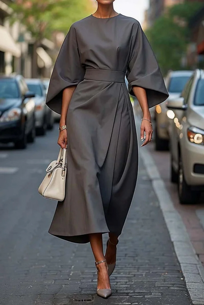 Vayra | Women Lantern Sleeve Dress with Flowing Elegant Style