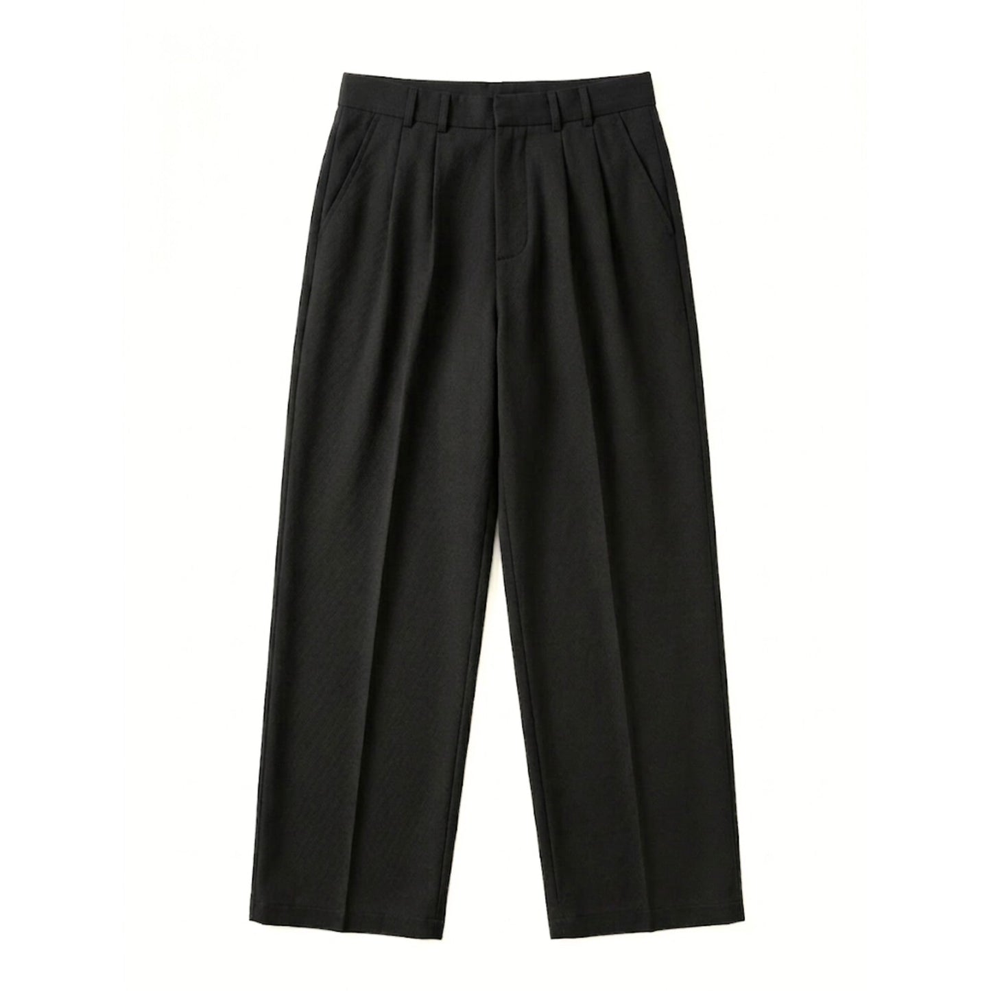 Stylish Men's Trousers | Pleated Loose Fit Design with Side Pockets for Everyday Comfort 0