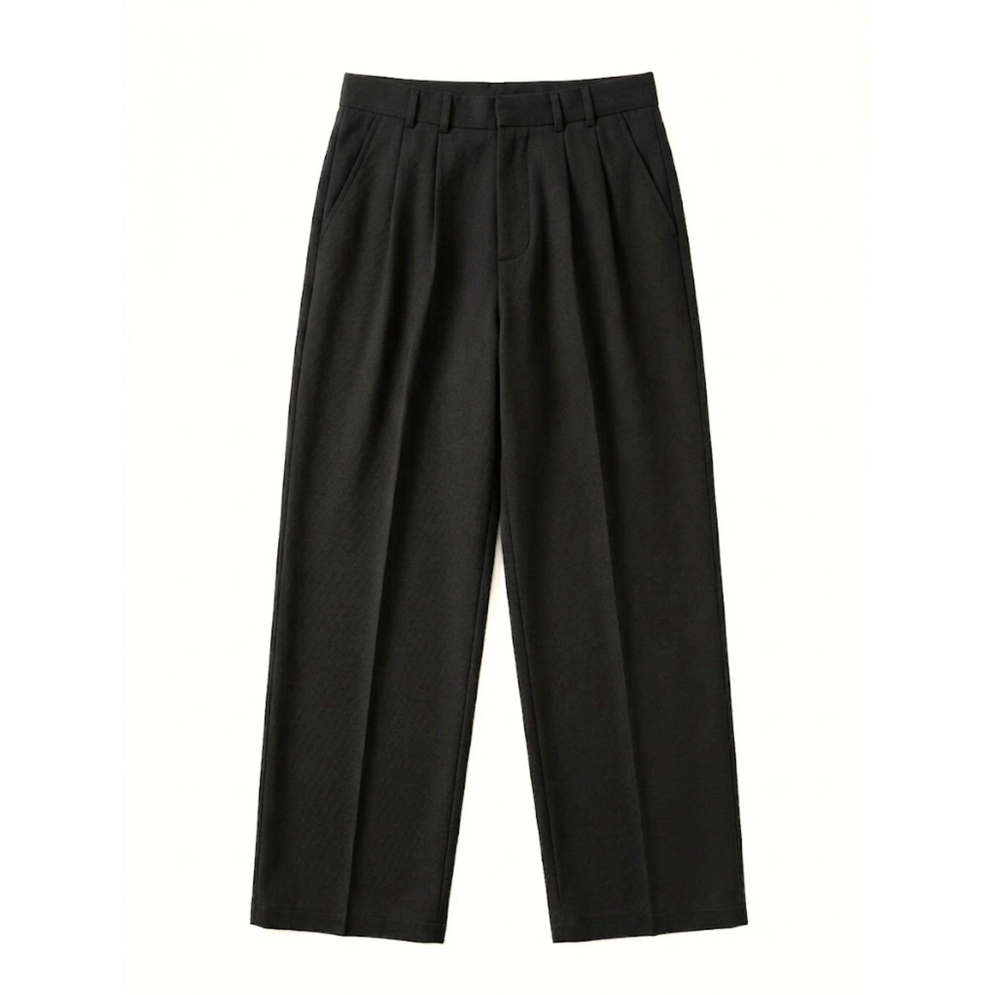 Stylish Men's Trousers | Pleated Loose Fit Design with Side Pockets for Everyday Comfort 0