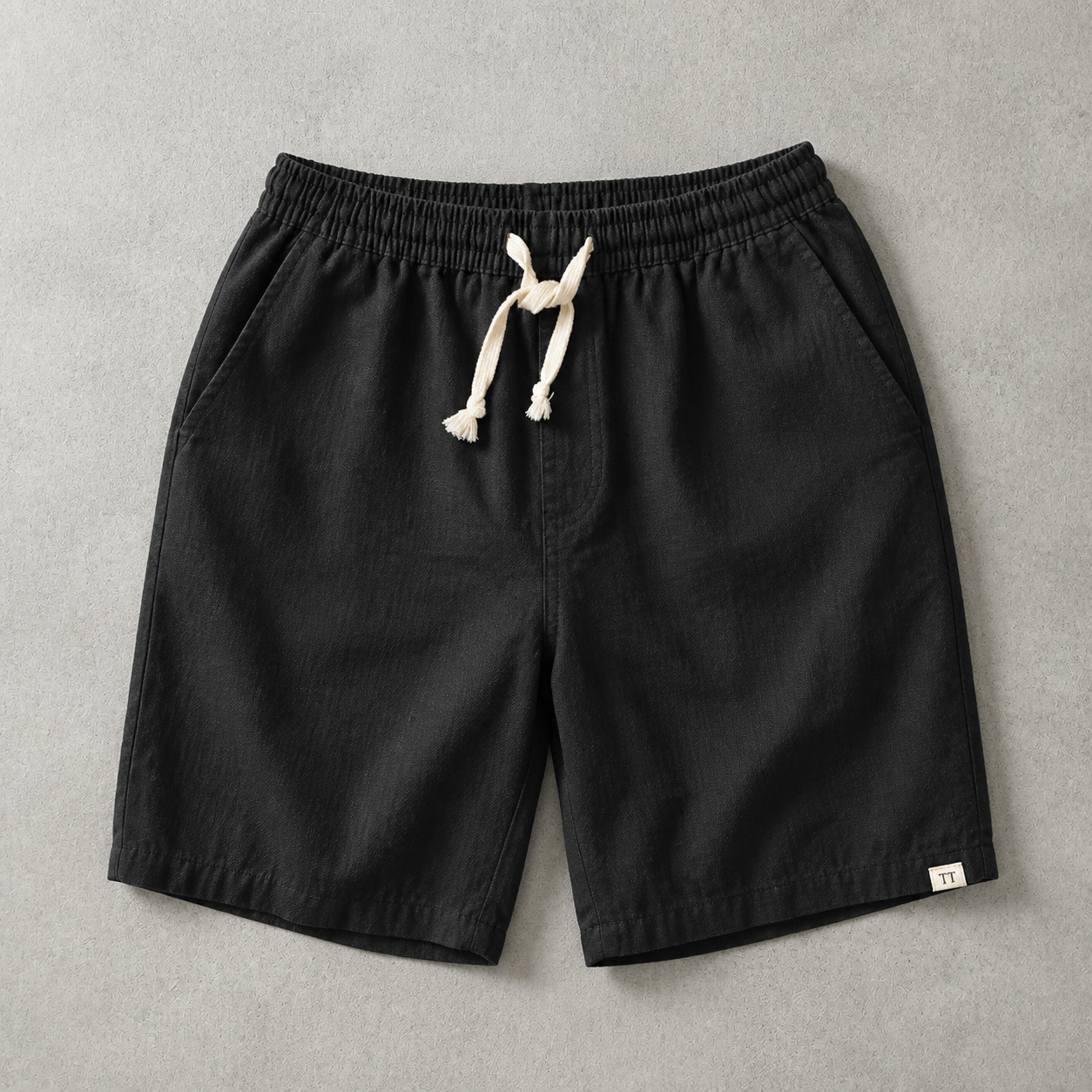 Men's Linen Blend Shorts - Drawstring Casual Summer Shorts