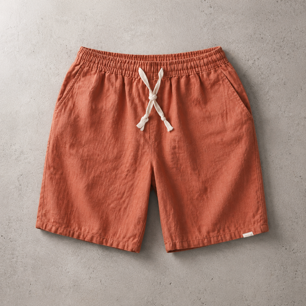 Men's Linen Blend Shorts - Drawstring Casual Summer Shorts