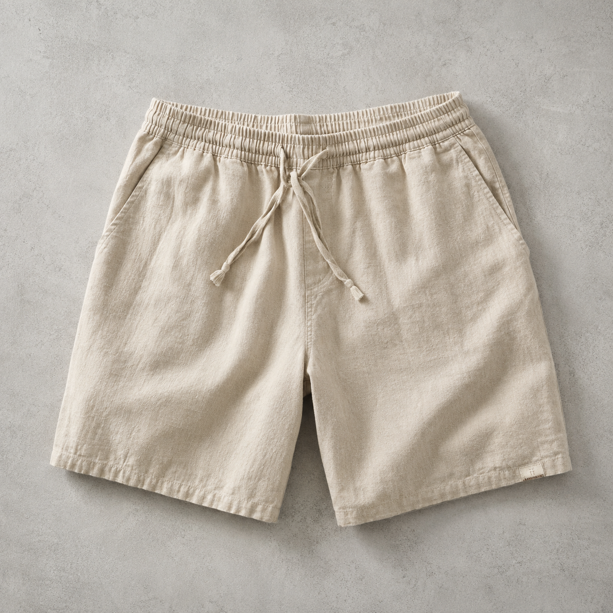 Men's Linen Blend Shorts - Drawstring Casual Summer Shorts