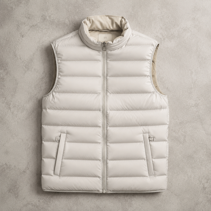 Men's Puffer Vest - Quilted Stand Collar Insulated Vest