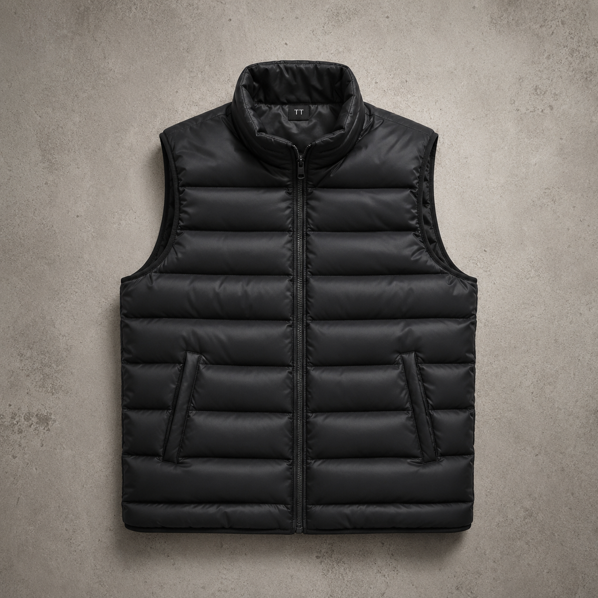 Men's Puffer Vest - Quilted Stand Collar Insulated Vest