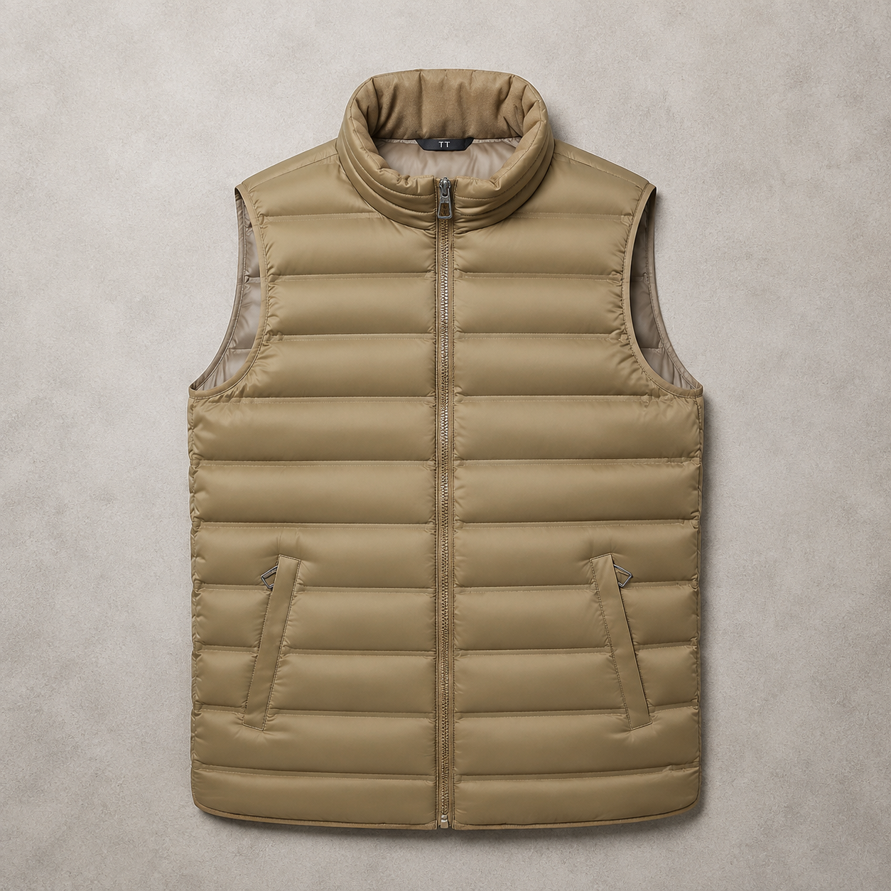 Men's Puffer Vest - Quilted Stand Collar Insulated Vest