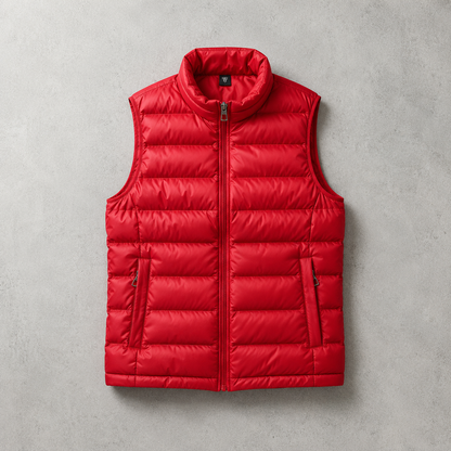 Men's Puffer Vest - Quilted Stand Collar Insulated Vest