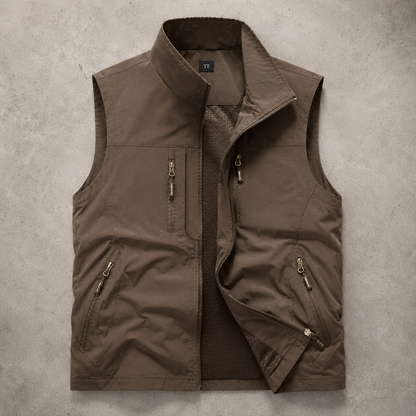Men's Utility Vest - Zip Pocket Outdoor Casual Vest