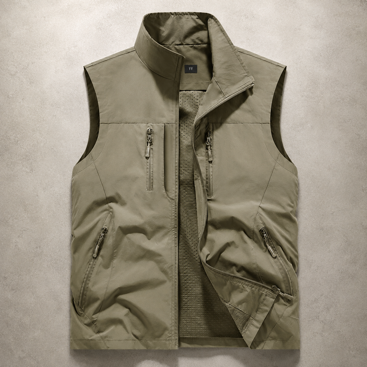 Men's Utility Vest - Zip Pocket Outdoor Casual Vest