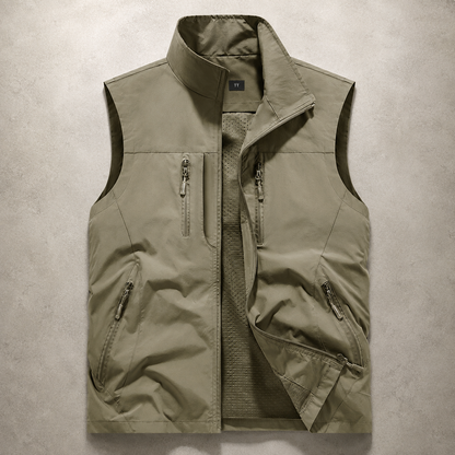 Men's Utility Vest - Zip Pocket Outdoor Casual Vest