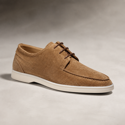 Men's Suede Derby Shoes - Lace Up Casual Dress Shoes