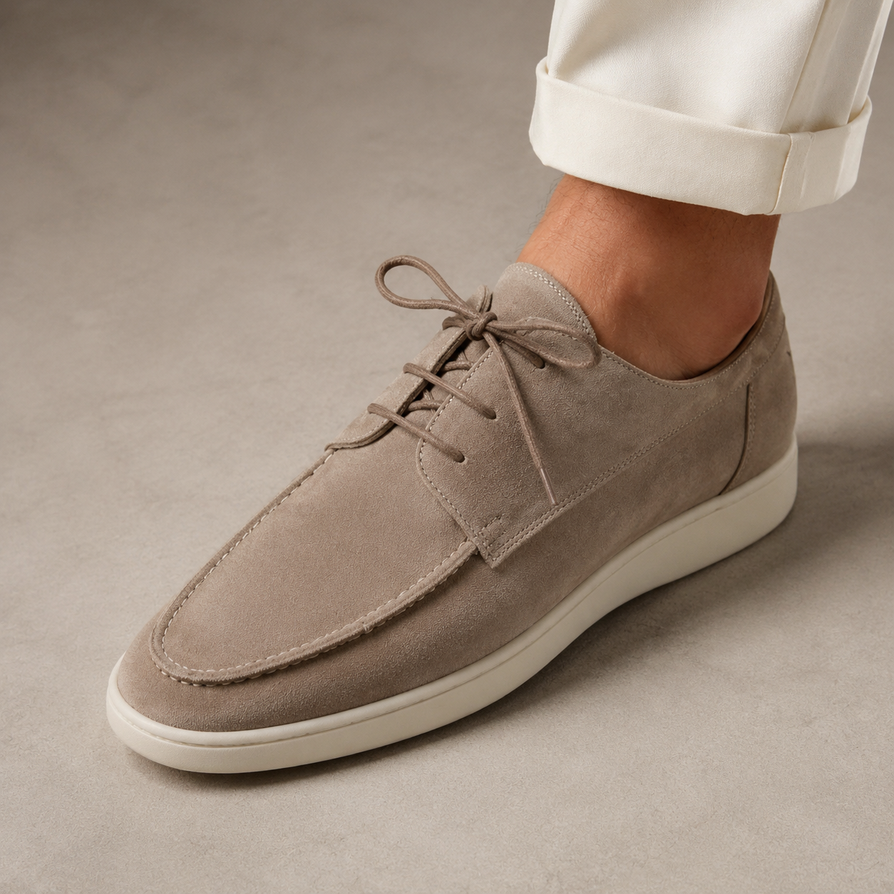 Men's Suede Derby Shoes - Lace Up Casual Dress Shoes