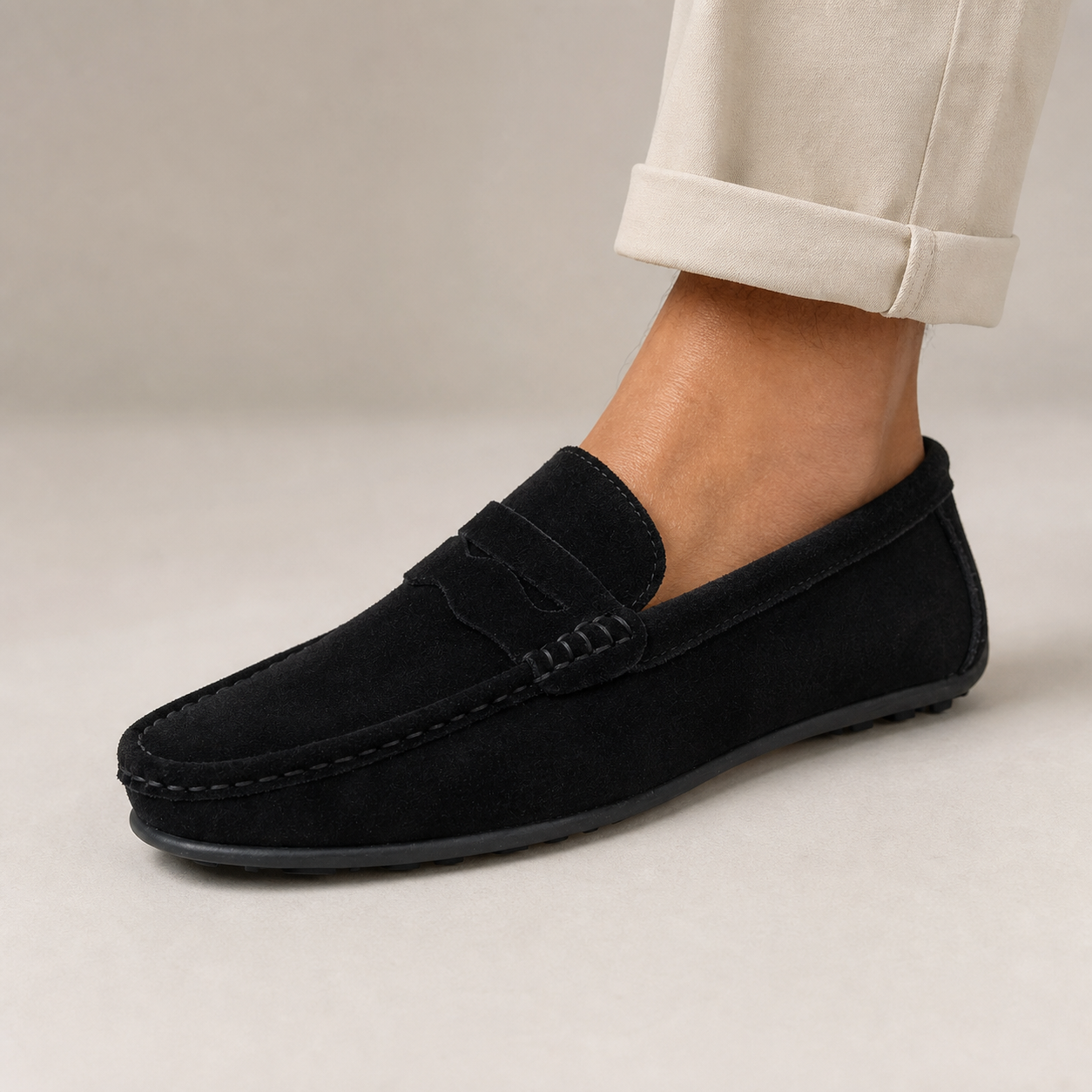 Men's Driving Loafers - Suede Slip On Casual Shoes