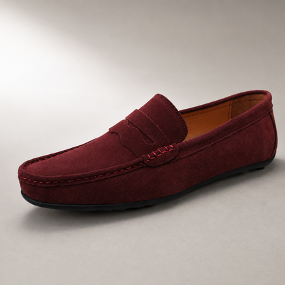 Men's Driving Loafers - Suede Slip On Casual Shoes