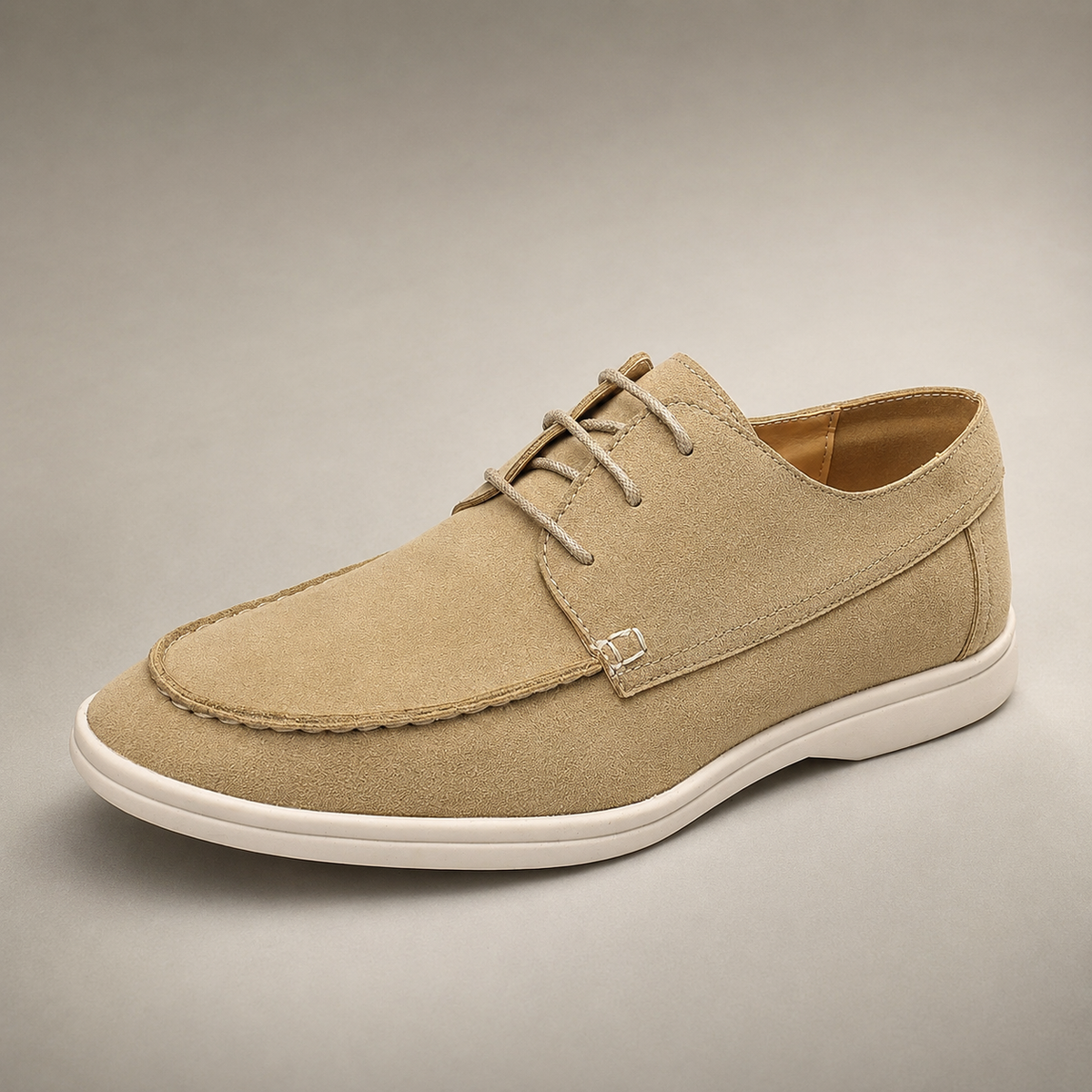 Men's Boat Shoes - Suede Lace Up Casual Shoes