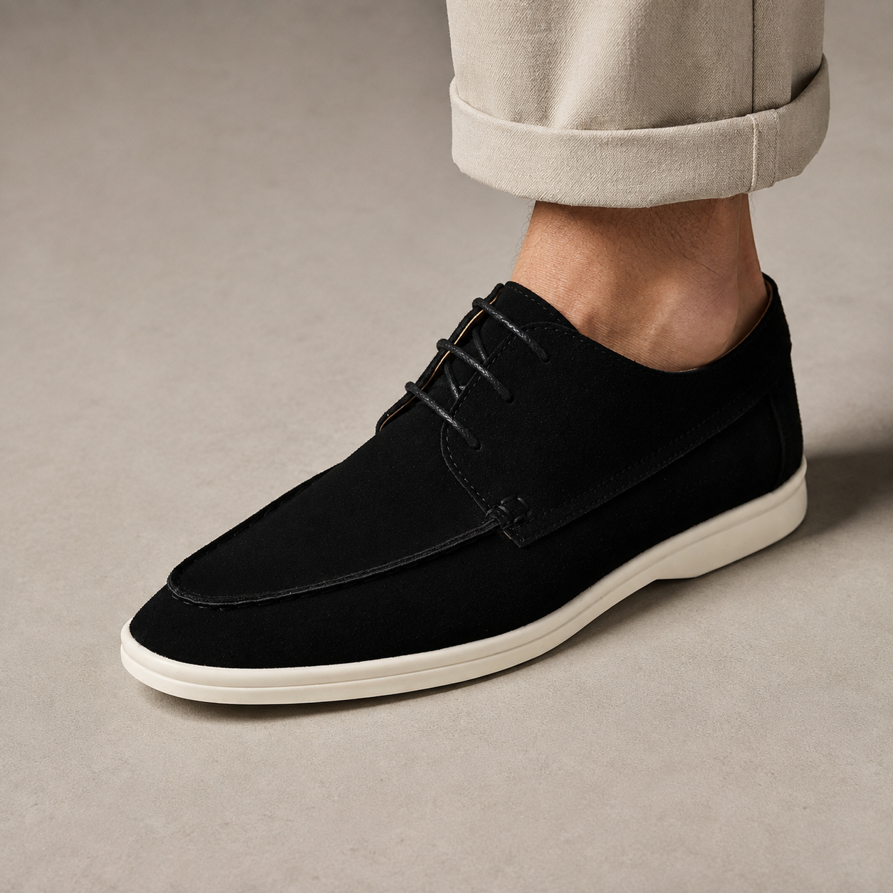 Men's Boat Shoes - Suede Lace Up Casual Shoes