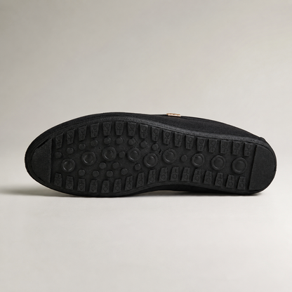 Men's Woven Loafers - Check Pattern Slip On Shoes