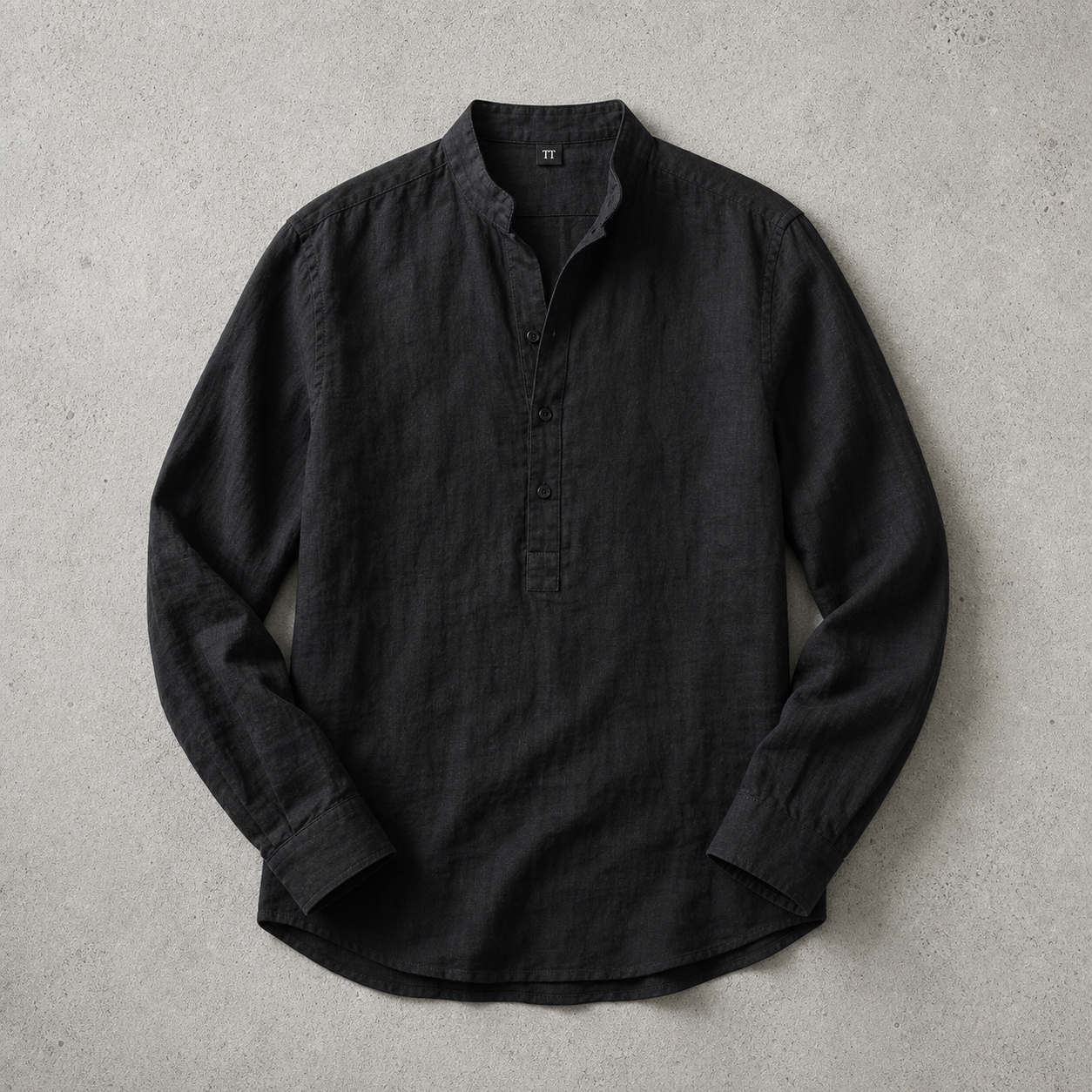 Men's Popover Shirt - Roll Tab Sleeve Casual Shirt