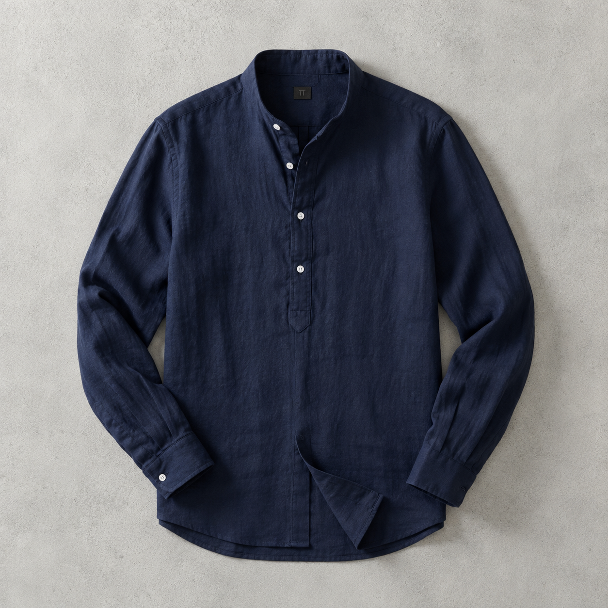 Men's Popover Shirt - Roll Tab Sleeve Casual Shirt