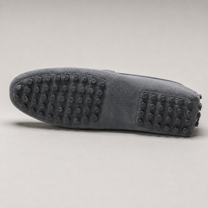 Men's Suede Driving Loafers - Penny Strap Slip On Shoes