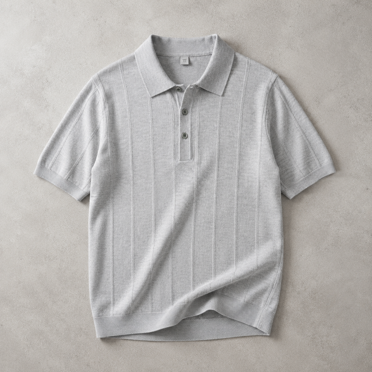 Men's Knit Polo Shirt - Short Sleeve Casual Top
