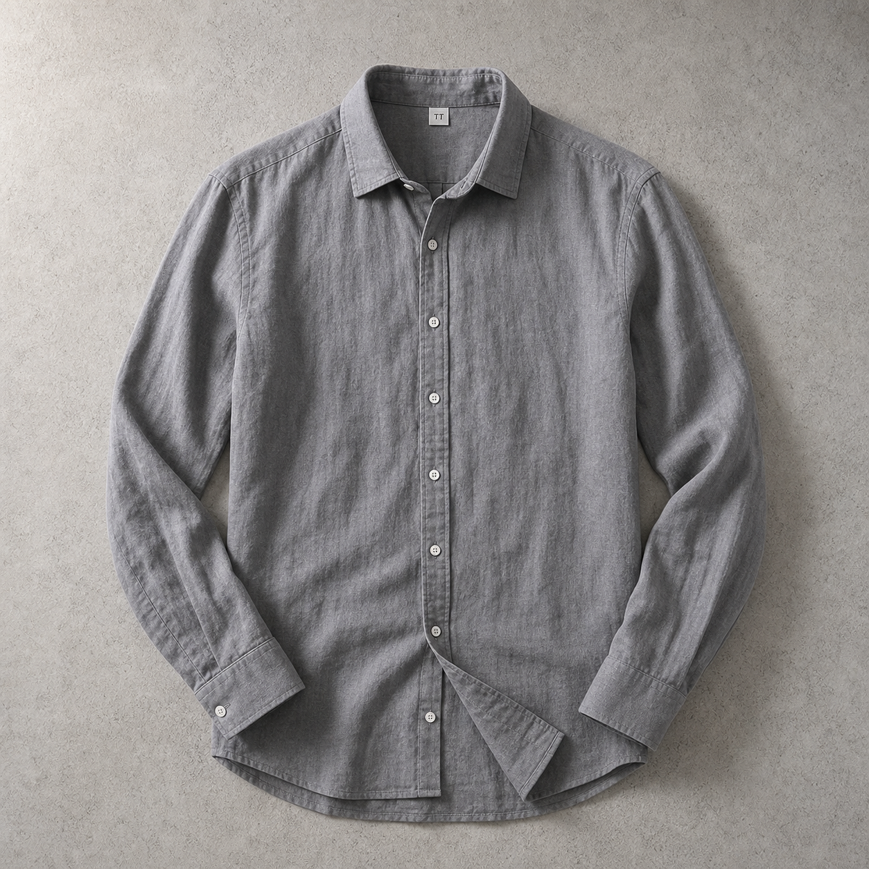 Men's Cotton Linen Shirt - Long Sleeve Casual Button Down