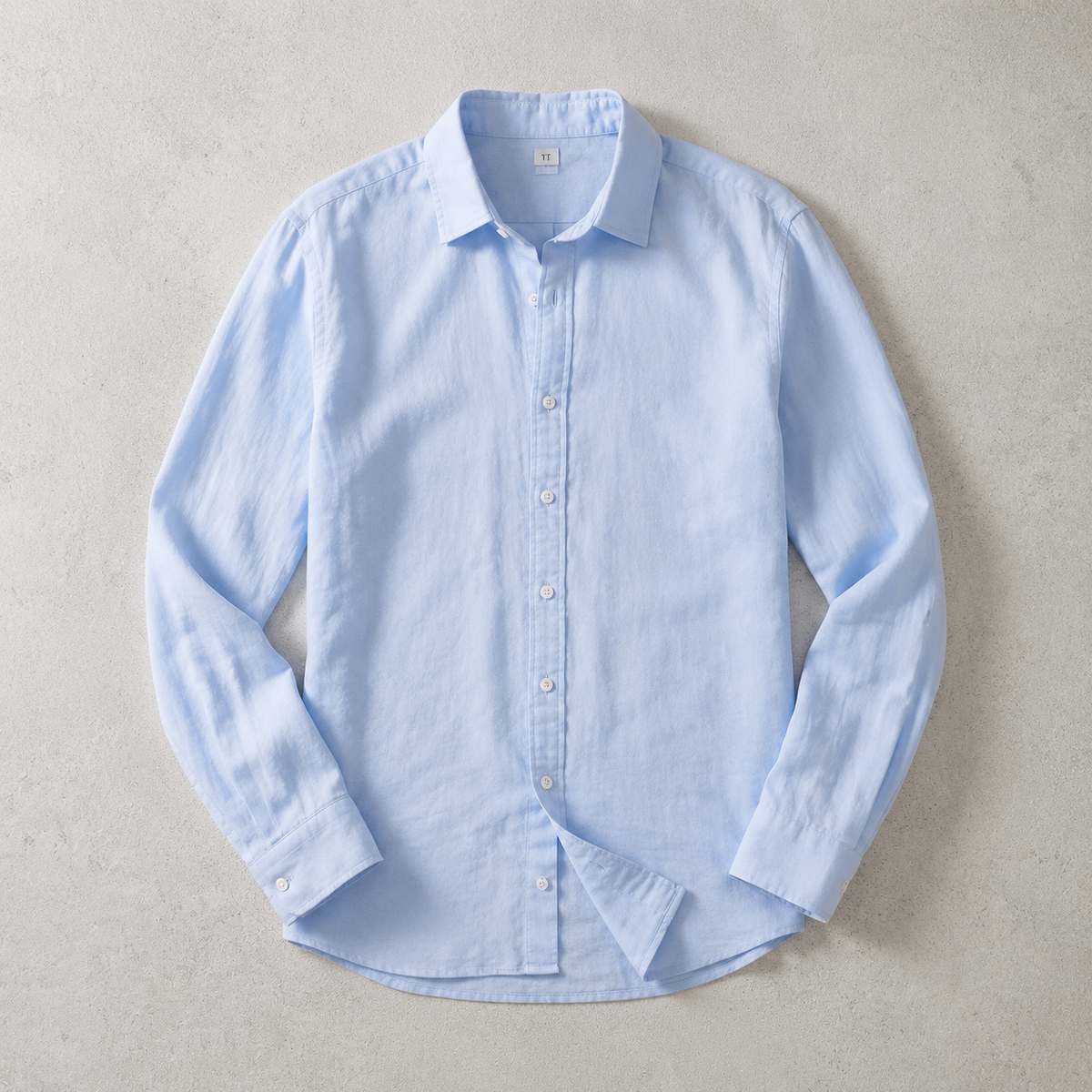 Men's Cotton Linen Shirt - Long Sleeve Casual Button Down