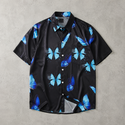 Men's Hawaiian Shirt - Tropical Print Short Sleeve