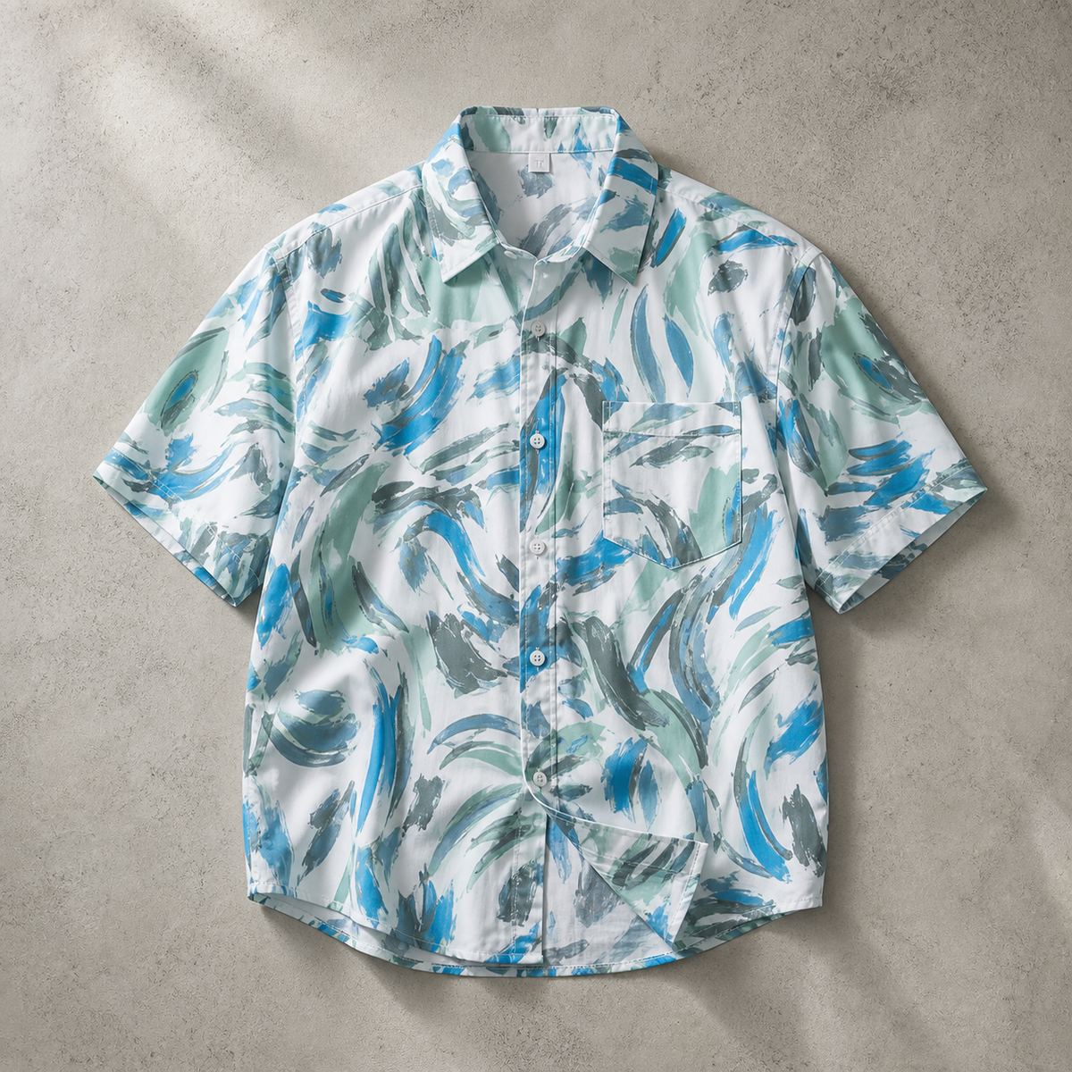 Men's Hawaiian Shirt - Tropical Print Short Sleeve